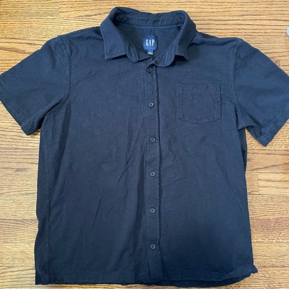 GAP Men's Black Button Down Size Large - Picture 1 of 7
